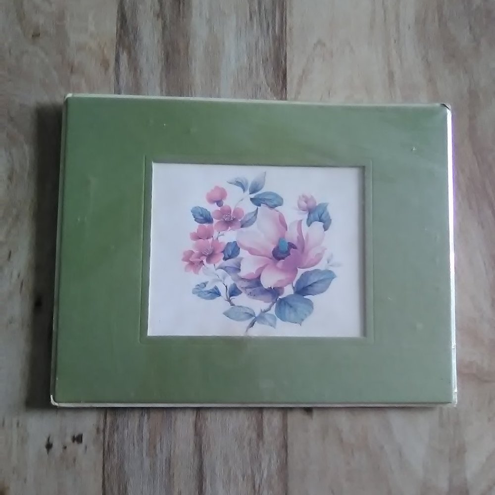 Floral Litho/Green mat